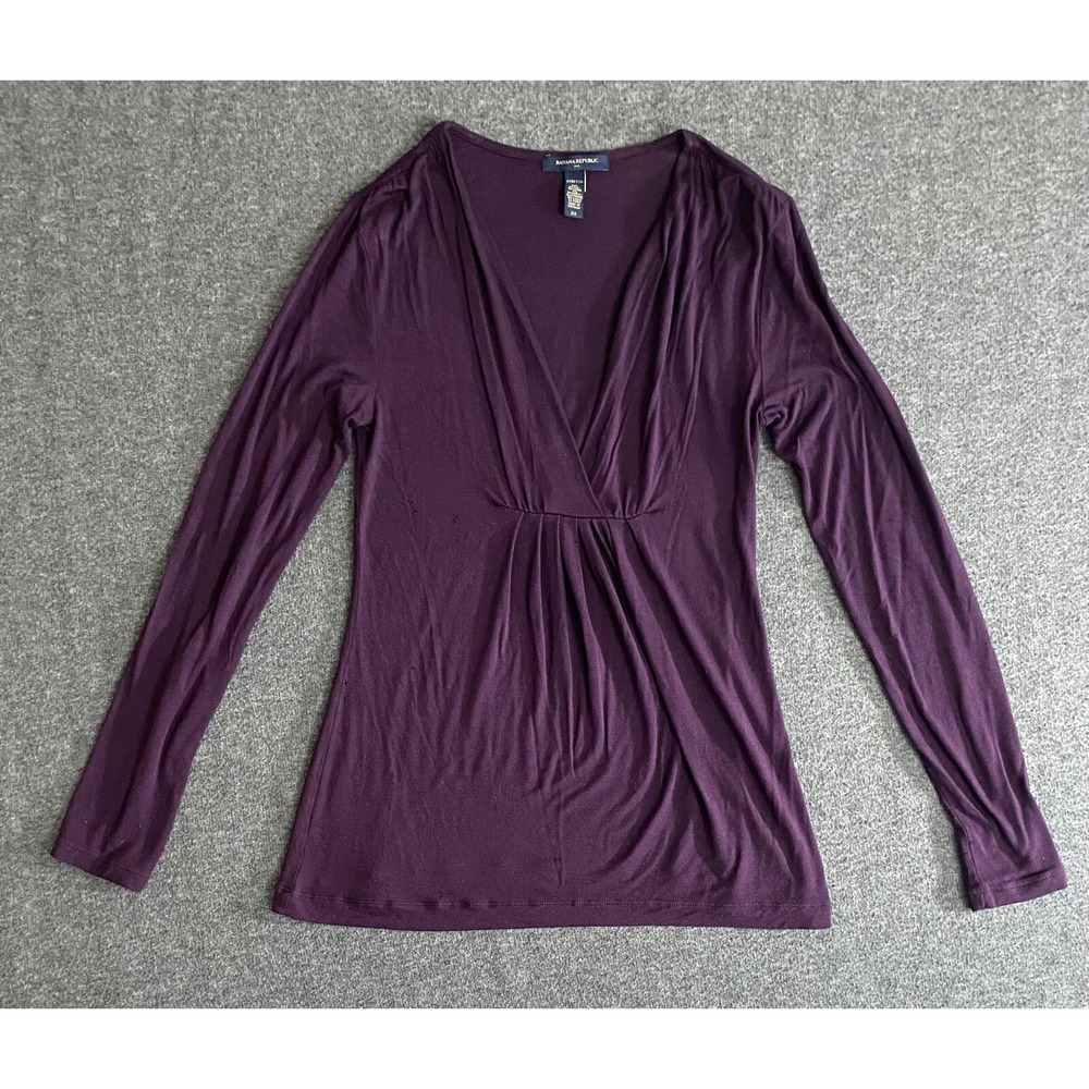 Banana Republic Top Womens Purple Cashmere Rayon Blend Size XS
